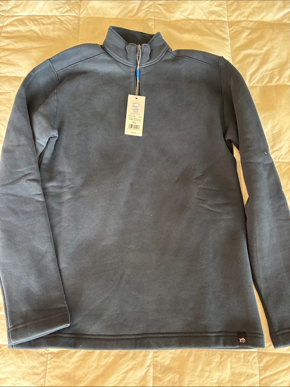 Southern Tide Boy’s Quarter Zip Pullover in Navy